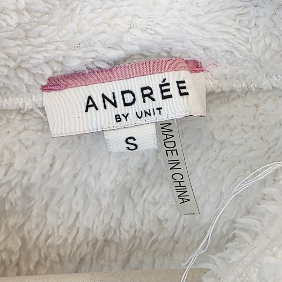 Andree By Unit Half Zip Oversized Colorblock Women's Fleece Sweater Size S - Picture 3 of 7